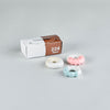 224 Porcelain 3 piece set B, Donut chopstick rests