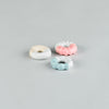 224 Porcelain 3 piece set B, Donut chopstick rests