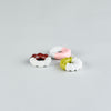 224 Porcelain 3 piece set A, Donut chopstick rests