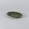 Suiyo Embossed Oval SS Crane Celadon, 148 x 110 x H18mm