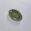 Suiyo Embossed Oval SS Crane Celadon, 148 x 110 x H18mm